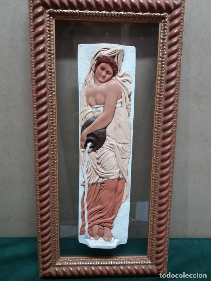 Vintage: CUADRO CRISTAL CON IMAGEN MUJER - Foto 2