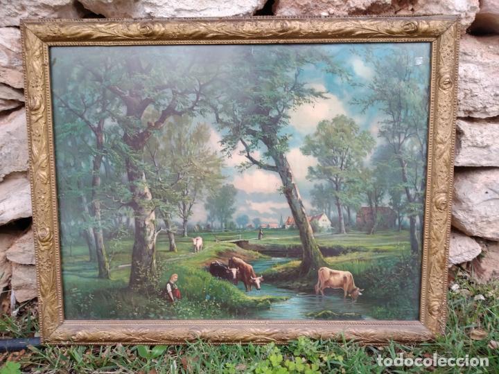 Vintage: Cuadro con bonito marco - Foto 1