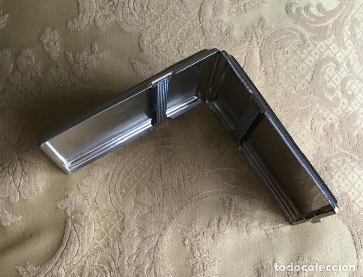 Vintage: ANTIGUA PITILLERA DE METAL PLATEADO - Foto 11