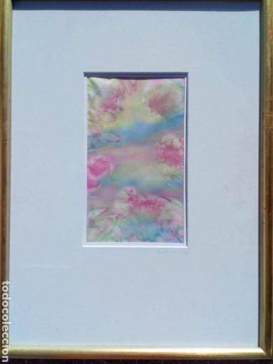 Vintage: Bonito cuadro con seda pintada n&uacute;mero 3