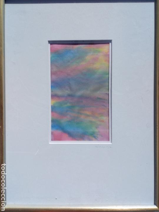 Vintage: Bonito cuadro con seda pintada n&uacute;mero 4