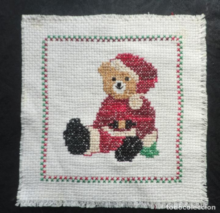 Vintage: Punto de cruz Osito Navide&ntilde;o