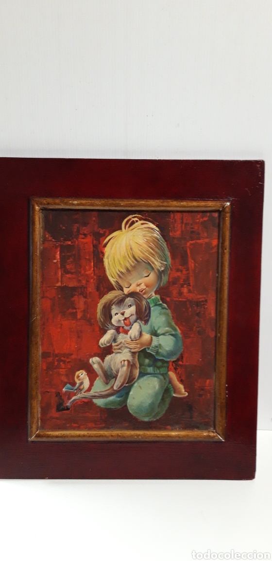 Vintage: Cuadro en madera vintage ilustrador vernet - Foto 1