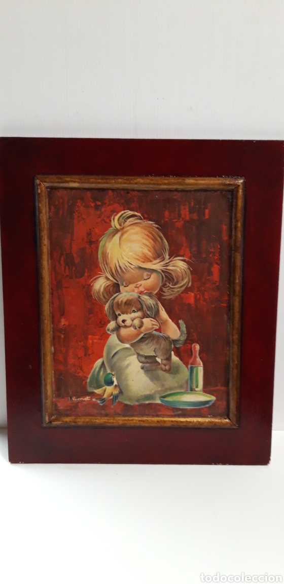 Vintage: Cuadro en madera ilustrador vernet vintage