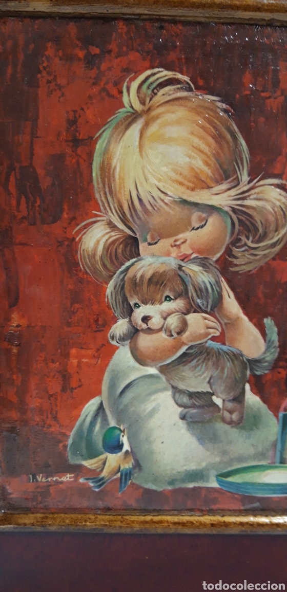 Vintage: Cuadro en madera ilustrador vernet vintage - Foto 2