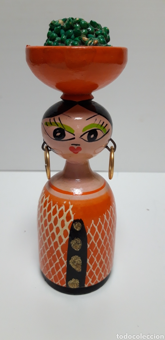 Vintage: Figura de madera 15 cm - Foto 1