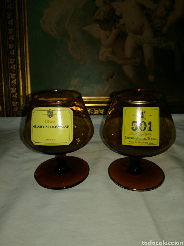 Vintage: Pareja de copas brandy 501 y Grande Fine - Foto 1