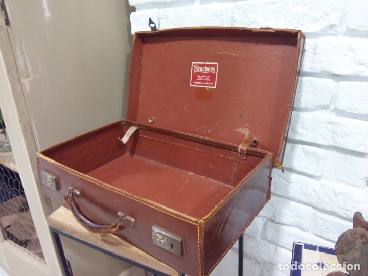 Vintage: ANTIGUA MALETA DE CUERO INGLESA - Foto 2