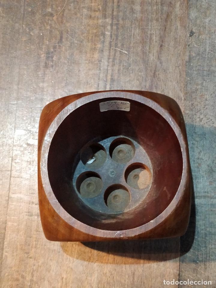 Vintage: Curioso recipiente de madera con forma de dado - 10x10cm - Foto 5