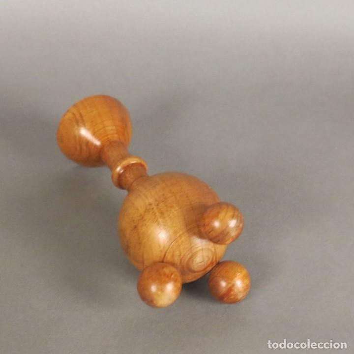 Vintage: Candelabro escandinavo de madera. 1950 - 1960 - Foto 4