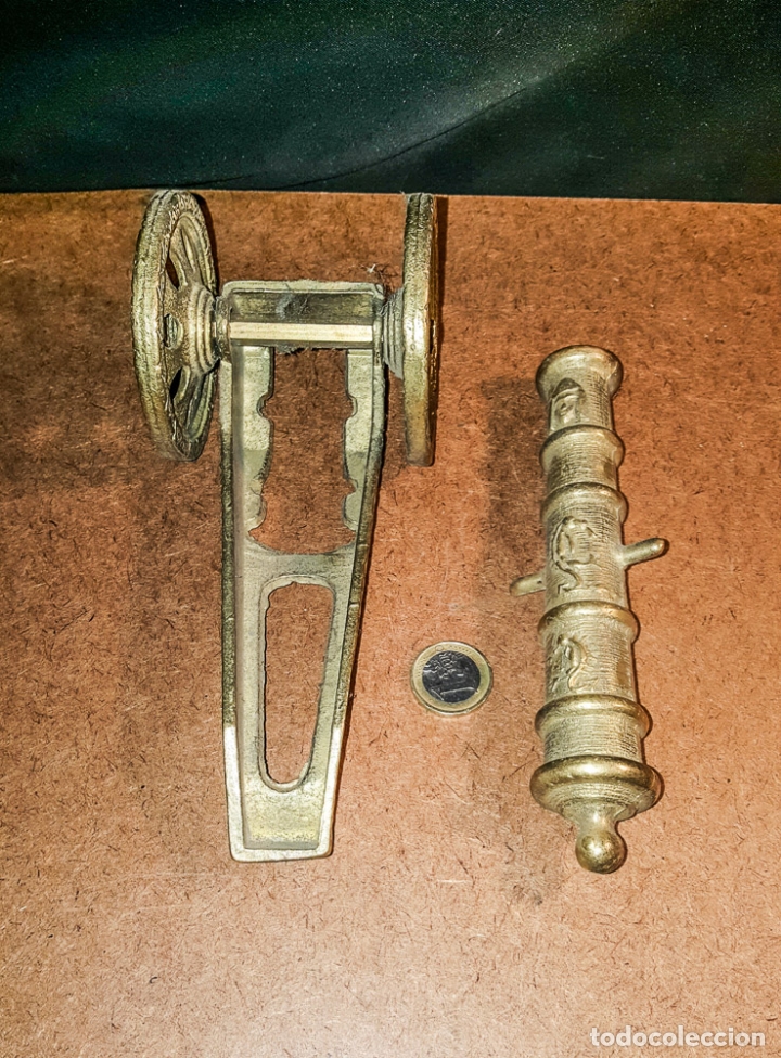 Vintage: CA&Ntilde;ON  DE BRONCE MACIZO - Foto 4