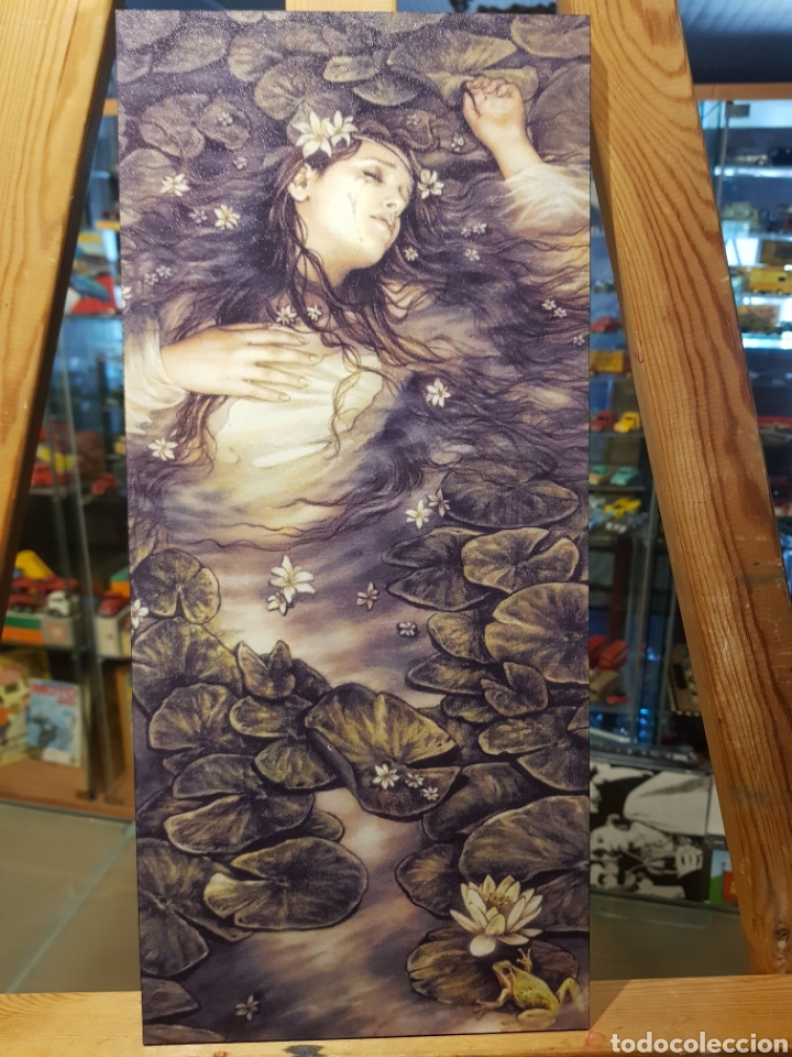 Vintage: Victoria Franc&eacute;s. Ophelia en Comic g&oacute;tico: Cuadro en madera
