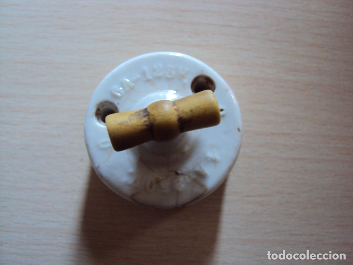 Vintage: interrupor 1 porcelana - Foto 1