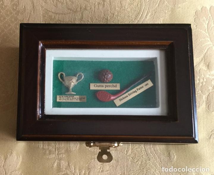 Vintage: CAJA DE MADERA TEM&Aacute;TICA DE GOLF - Foto 1