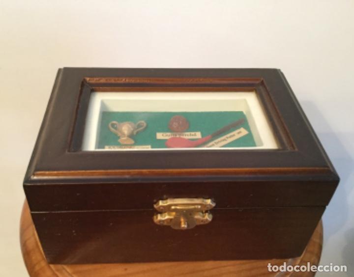 Vintage: CAJA DE MADERA TEM&Aacute;TICA DE GOLF - Foto 2