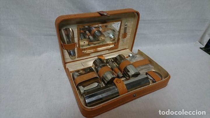 Vintage: NECESER EN ESTUCHE DE VIAJE VINTAGE - Foto 1