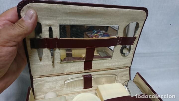 Vintage: NECESER EN ESTUCHE DE VIAJE VINTAGE - Foto 3