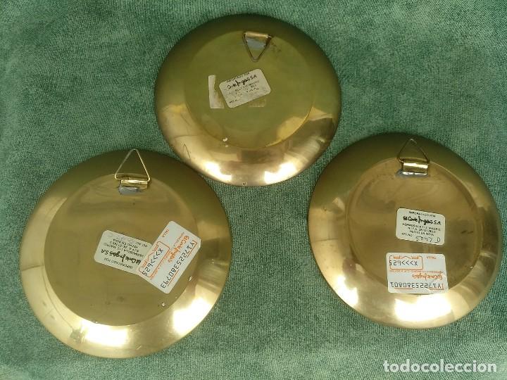 Vintage: PLATOS DE BRONCE CON ESMALTE HECHOS EN INDIA - Foto 5