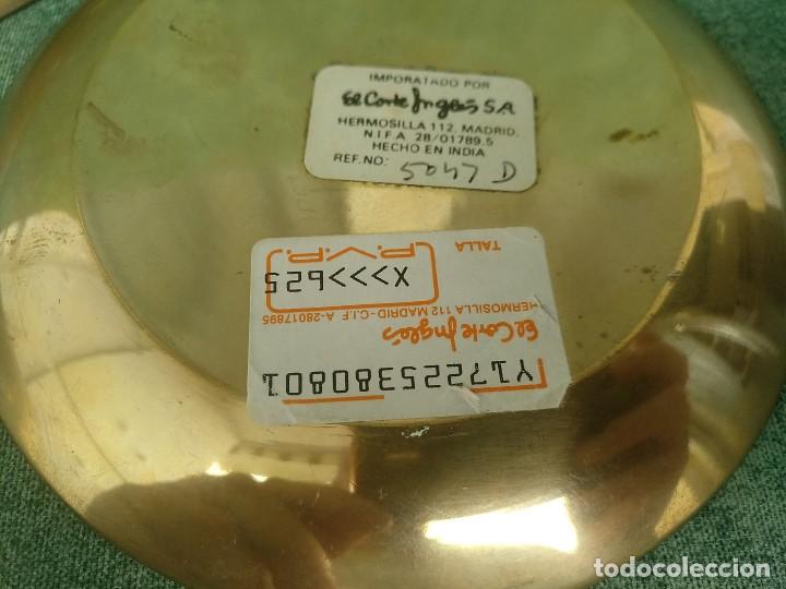 Vintage: PLATOS DE BRONCE CON ESMALTE HECHOS EN INDIA - Foto 6