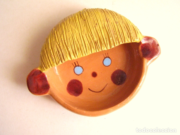 Vintage: CENICERO VINTAGE CAMP KITSCH CARA NI&Ntilde;O - A&Ntilde;OS 70 - MADE IN SPAIN