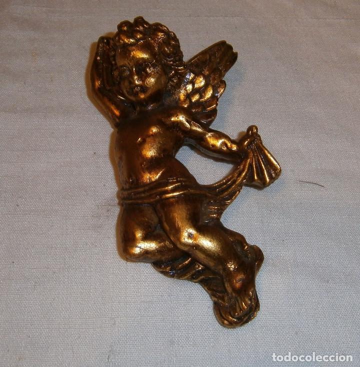 Vintage: angel dorado de 14 cms para colgar