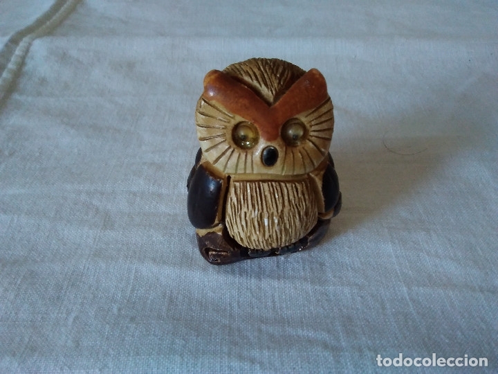 Vintage: 63-PEQUE&Ntilde;O BUHO DE CERAMICA PINTADA