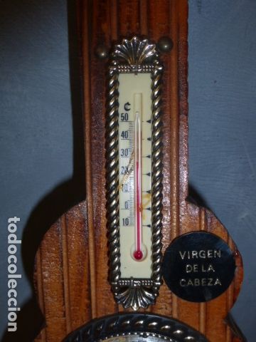 Vintage: TERMOMETRO CON IMAGEN DE LA VIRGEN DE LA CABEZA - Foto 4