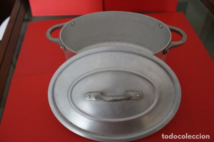 Vintage: CACEROLA ALUMINIO OVALADA MARCA LE TREFLE - Foto 2