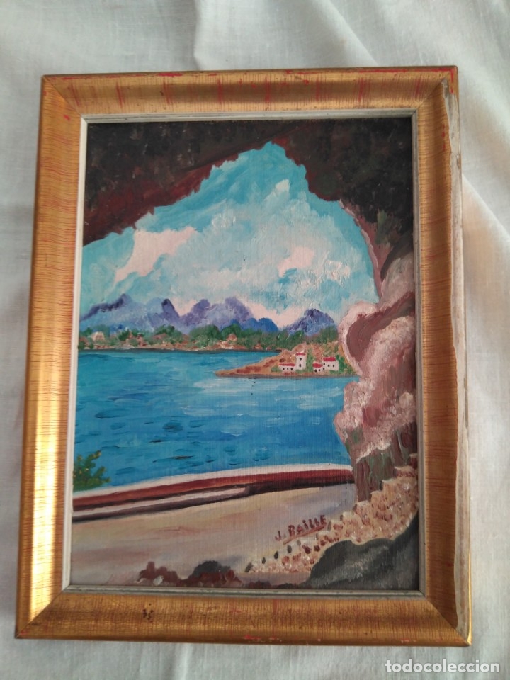 Vintage: CUADRO. PAISAJE ART&Aacute; 1964 - Foto 2