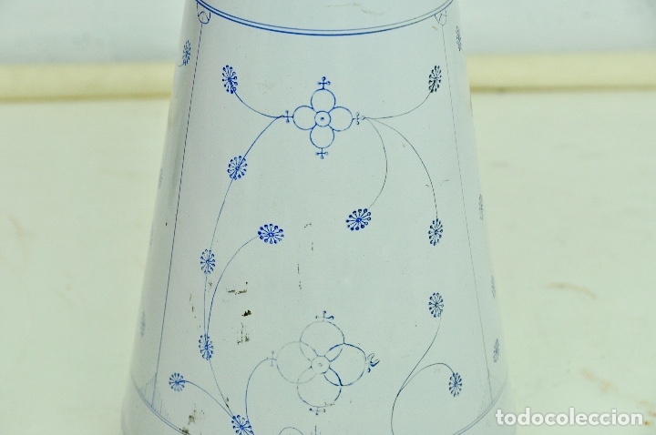 Vintage: Jarra metal esmaltado con dibujos - Foto 6