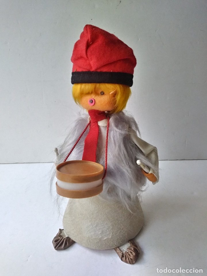 Vintage: mu&ntilde;eco de fieltro tamborilero - Foto 2