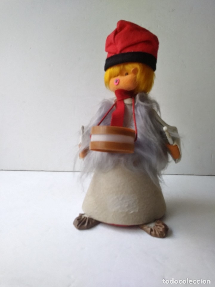 Vintage: mu&ntilde;eco de fieltro tamborilero - Foto 5