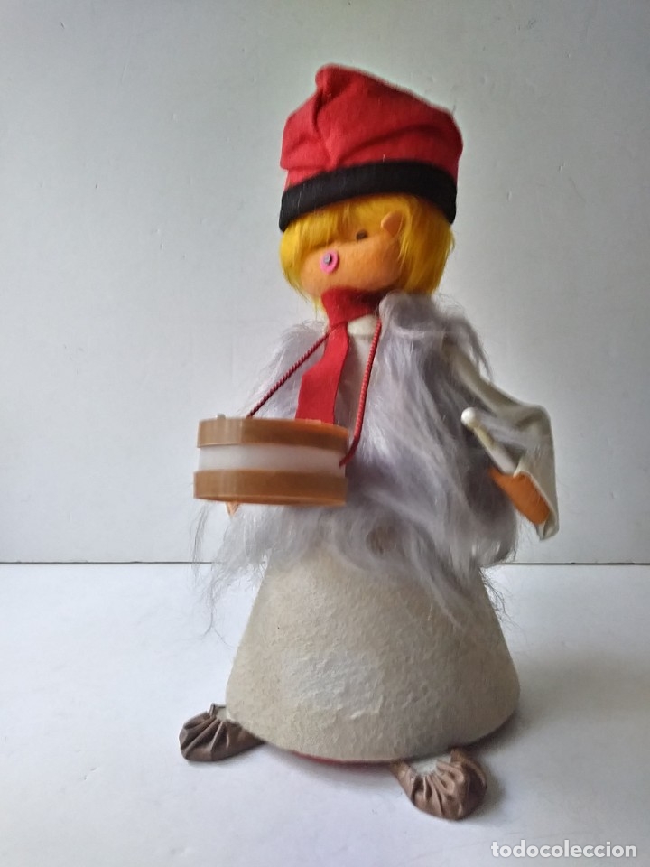 Vintage: mu&ntilde;eco de fieltro tamborilero - Foto 6