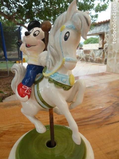 Vintage: Carrusel Musical Mickey Disney. Schmid. LEER