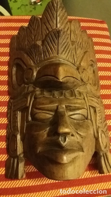 Vintage: CARETA DE GUERRERO MAYA - Foto 1