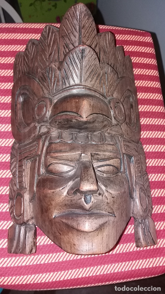Vintage: CARETA DE GUERRERO MAYA - Foto 2
