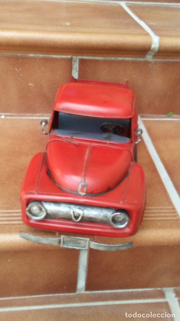Vintage: COCHE DE METAL ROJO VINTAGE - Foto 4