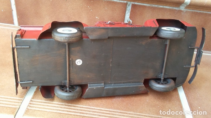Vintage: COCHE DE METAL ROJO VINTAGE - Foto 7