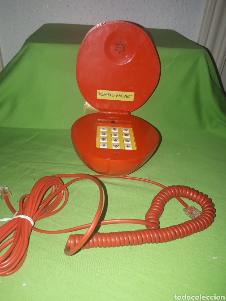 Vintage: Original tel&eacute;fono en forma de tomate super pop funcionando y completo - Foto 3