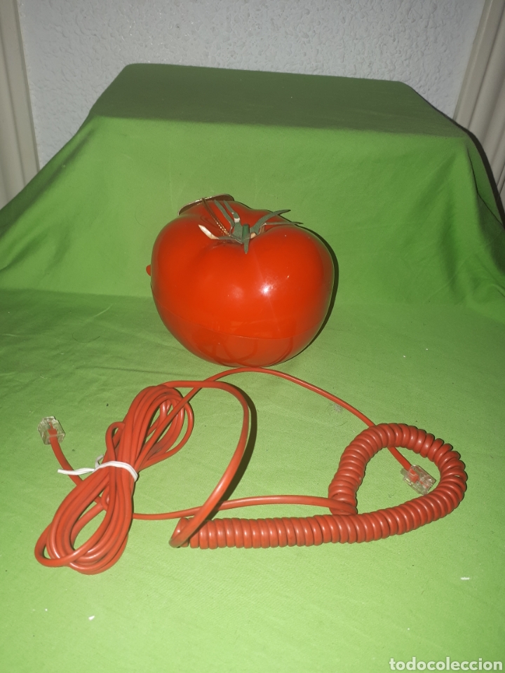 Vintage: Original tel&eacute;fono en forma de tomate super pop funcionando y completo - Foto 1