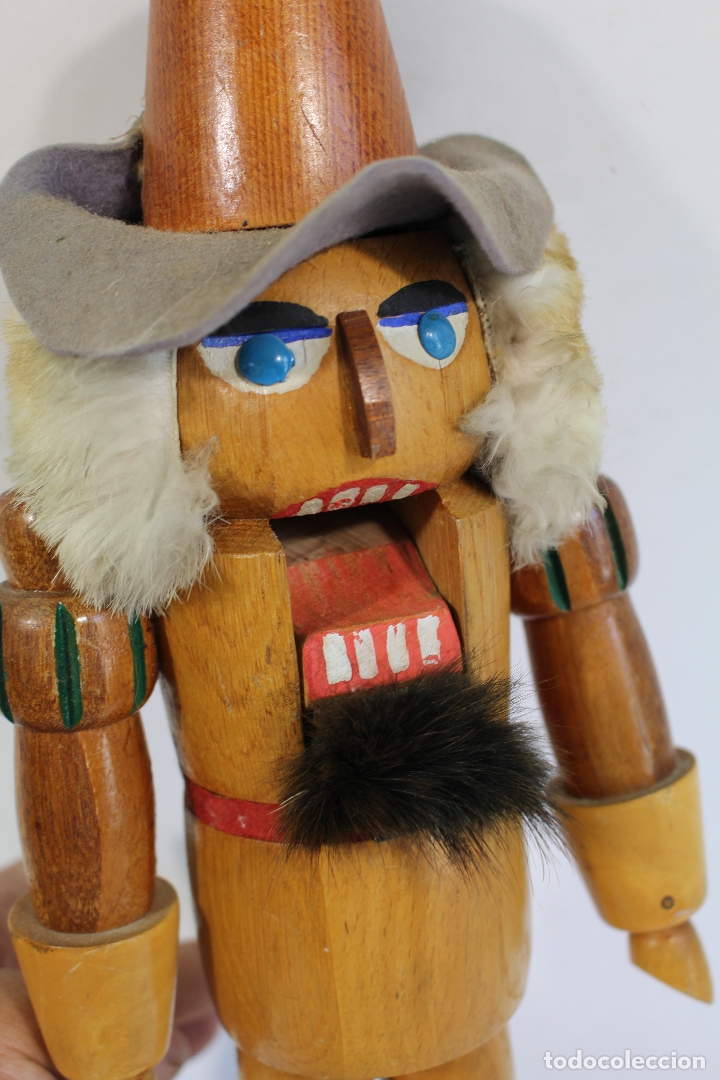 Vintage: cascanueces de madera - tall cowboy - Foto 2