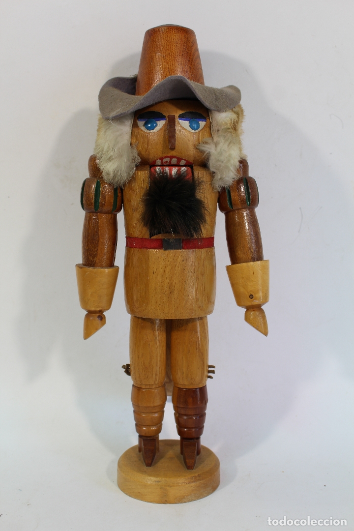 Vintage: cascanueces de madera - tall cowboy - Foto 1