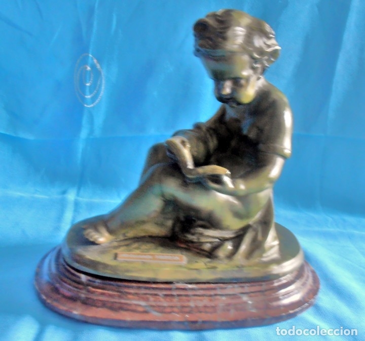 Vintage: FIGURA DE NI&Ntilde;O LEYENDO - Foto 2