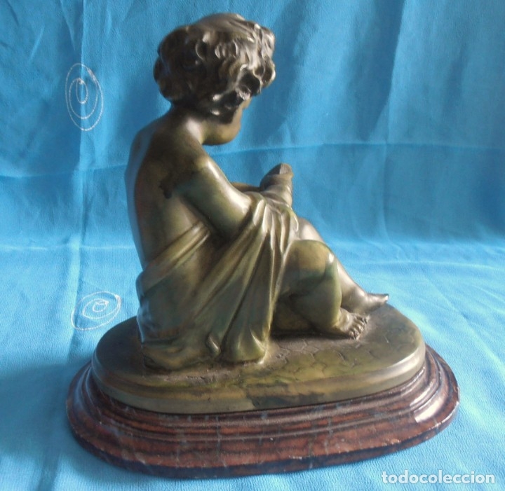 Vintage: FIGURA DE NI&Ntilde;O LEYENDO - Foto 5
