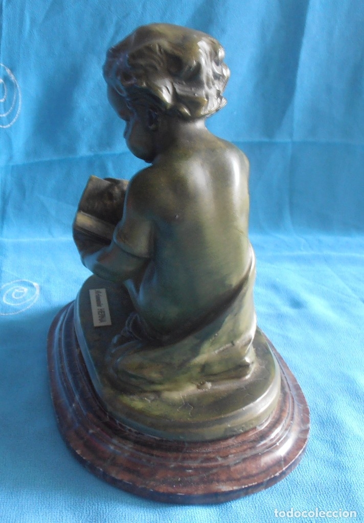 Vintage: FIGURA DE NI&Ntilde;O LEYENDO - Foto 6