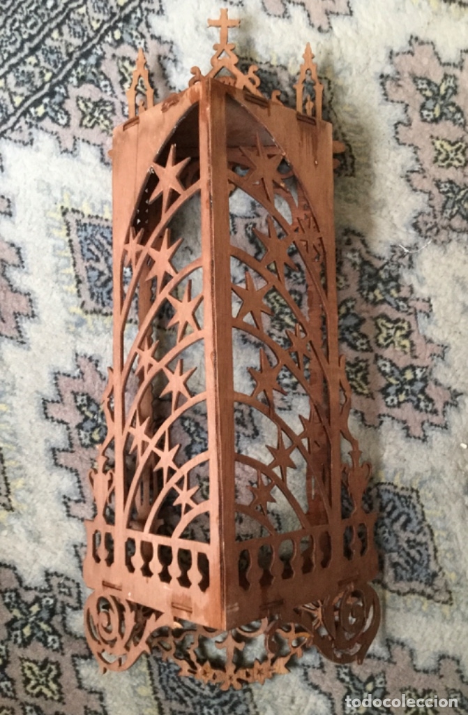 Vintage: HORNACINA DE FILIGRANA DE MADERA - Foto 8