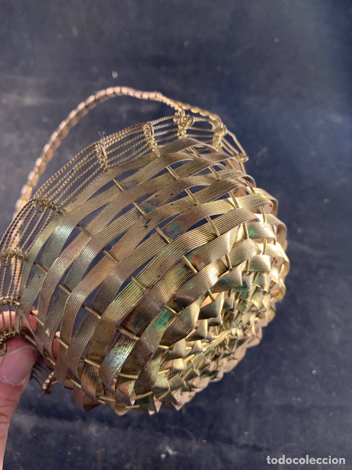 Vintage: Antigua cesta de metal - Foto 3