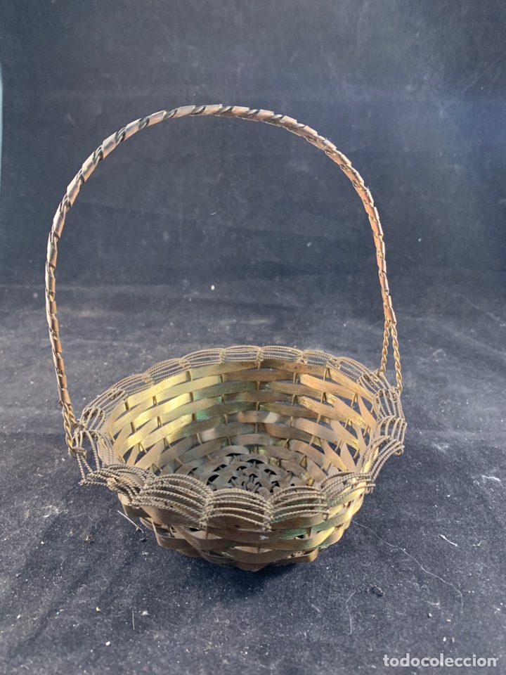 Vintage: Antigua cesta de metal - Foto 1