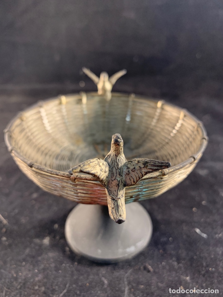 Vintage: Cesta centro mesa con p&aacute;jaros - Foto 2