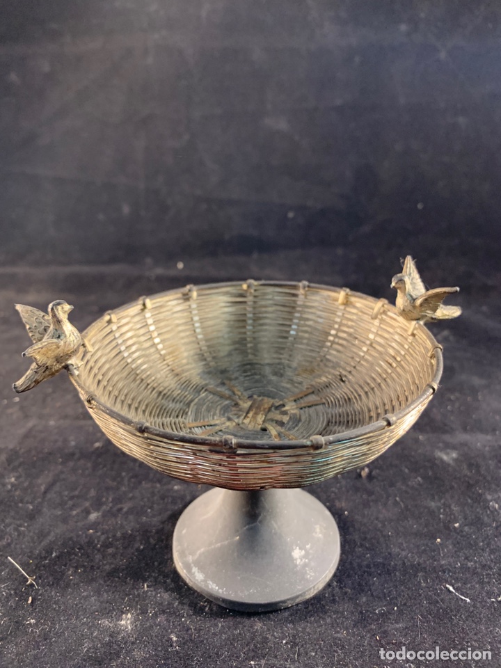 Vintage: Cesta centro mesa con p&aacute;jaros - Foto 1